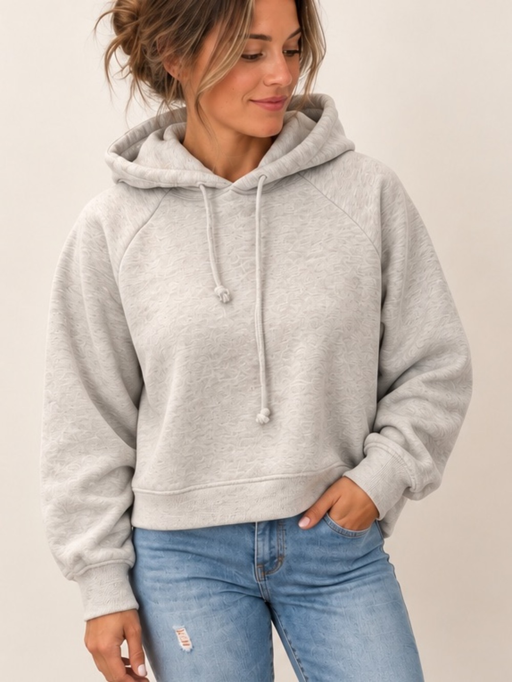Zara Women’s Oversized Boxy Heather Gray Hoodie / Cozy Fall Basics / Could fit M